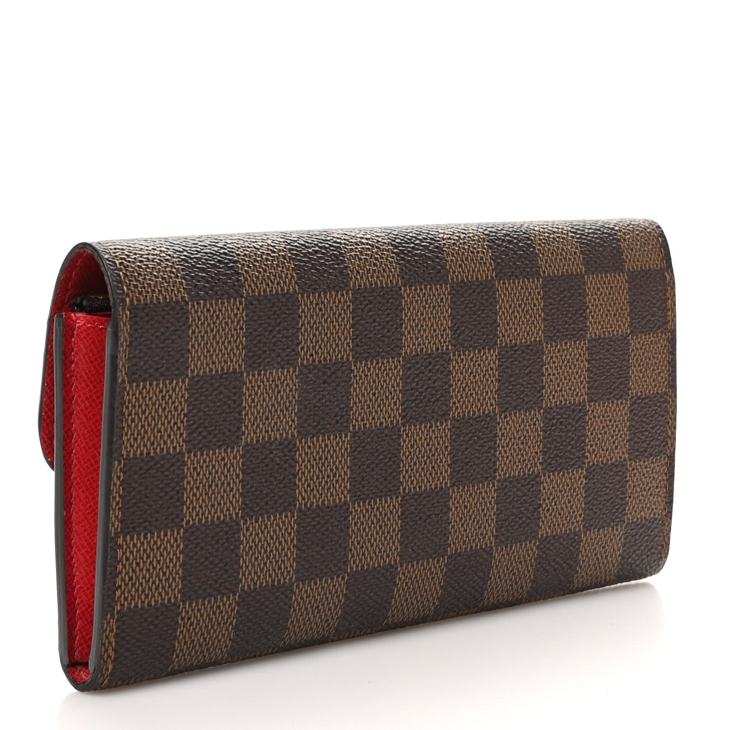 Louis Vuitton Damier Ebene Emilie Wallet Red 3 of 10
