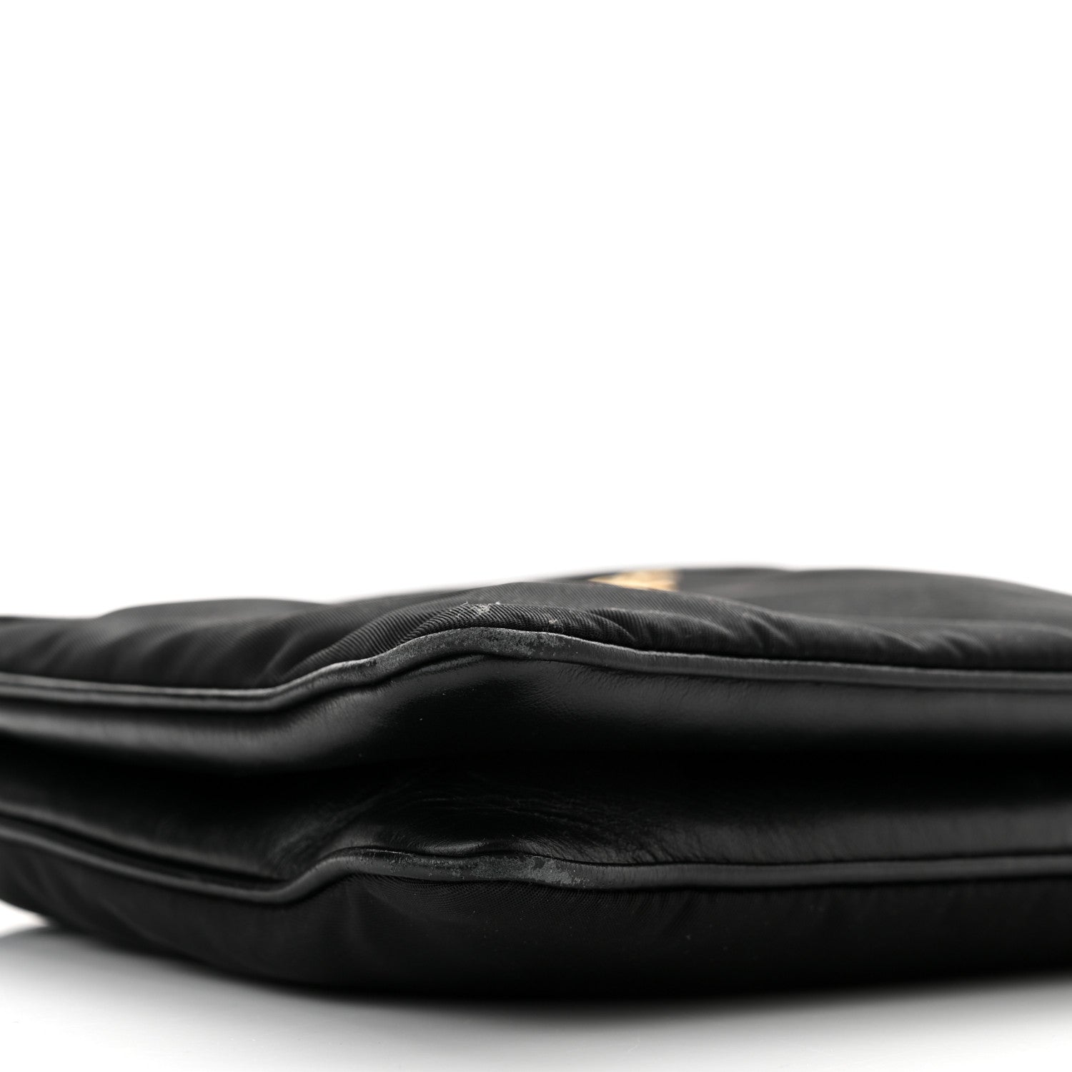 Prada Tessuto Nylon Soft Calf Double Zip Crossbody Bag Black 9 of 11