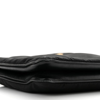 Prada Tessuto Nylon Soft Calf Double Zip Crossbody Bag Black 9 of 11