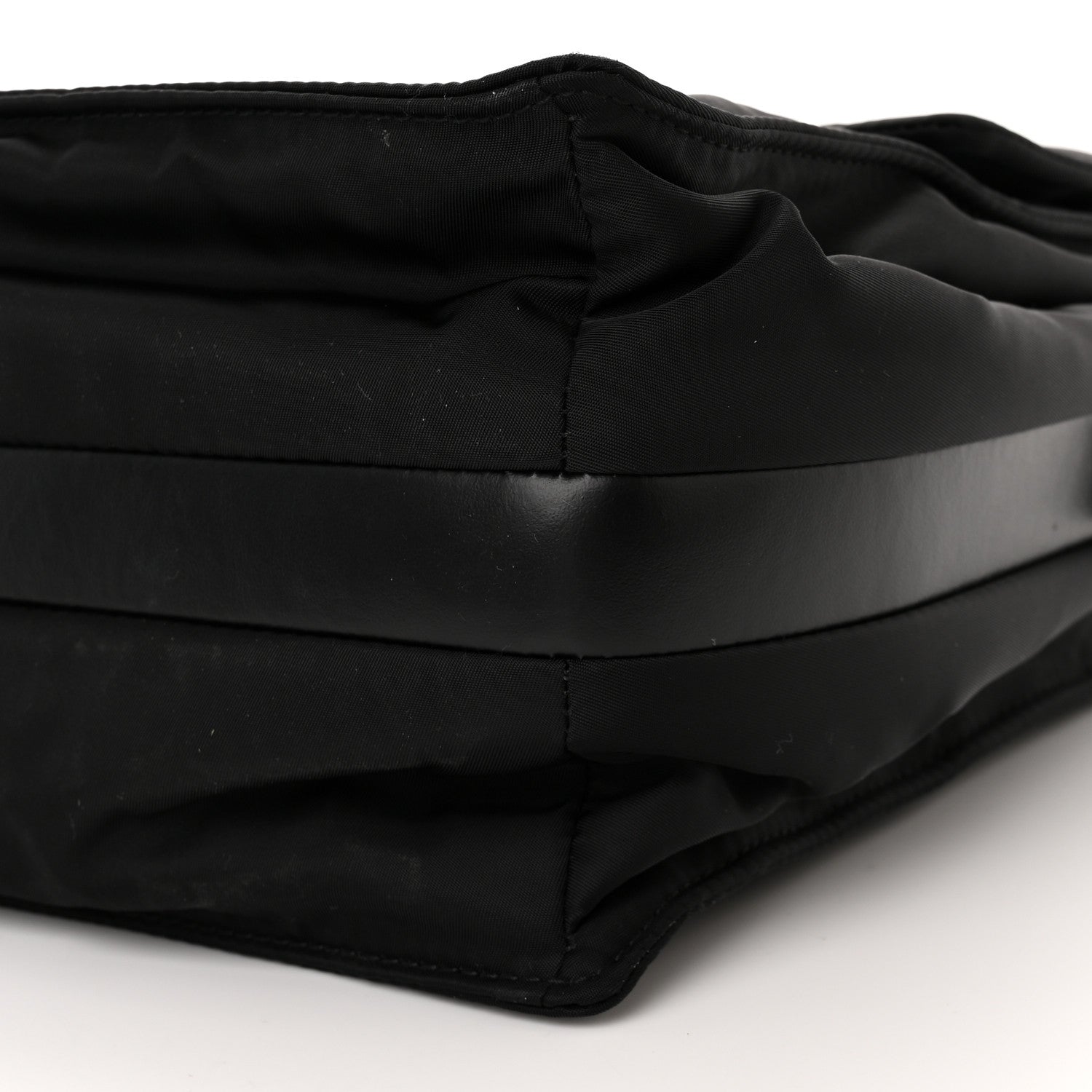 Prada Re-Nylon Vitello Padded Large Flap Shoulder Bag Black 12 of 13