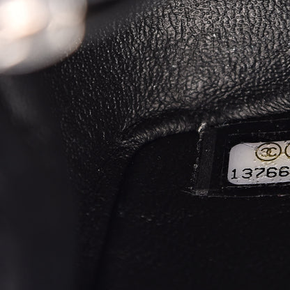 Chanel Patent Calfskin Sparkle Quilted Mini Square Flap Black 7 of 14
