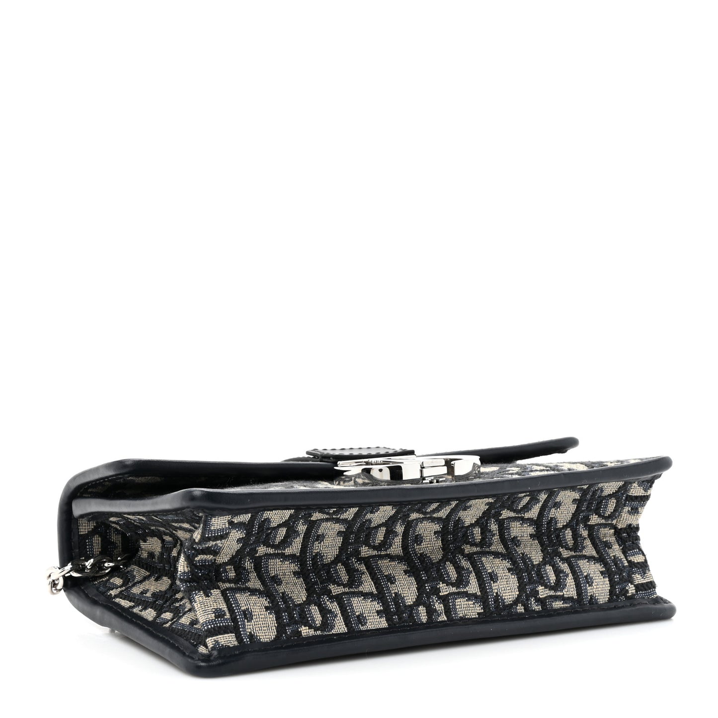 Oblique Calfskin 30 Montaigne East West Chain Flap Bag Blue