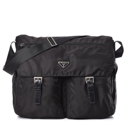Prada Tessuto Nylon Messenger Bag Black 1 of 10