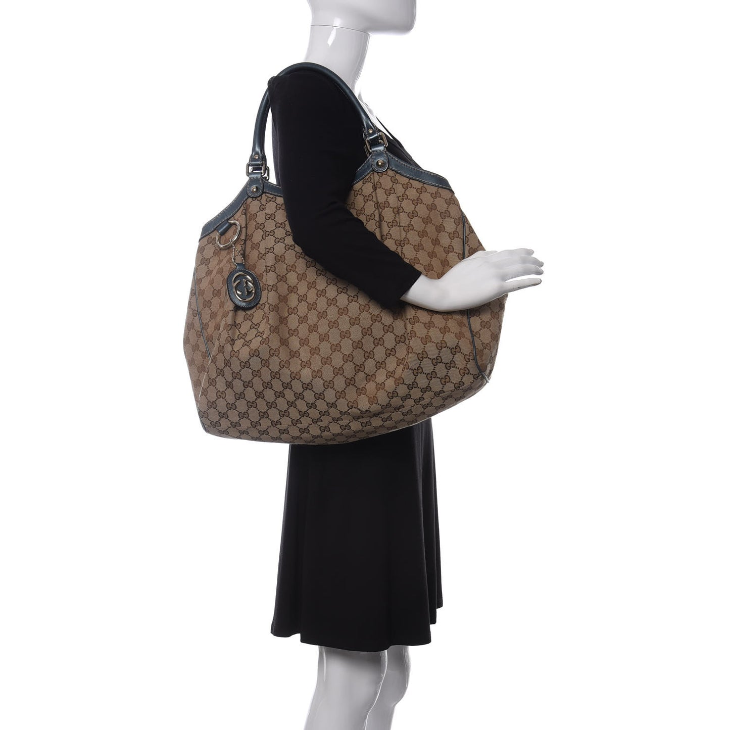 Monogram Large Sukey Tote Metallic Blue