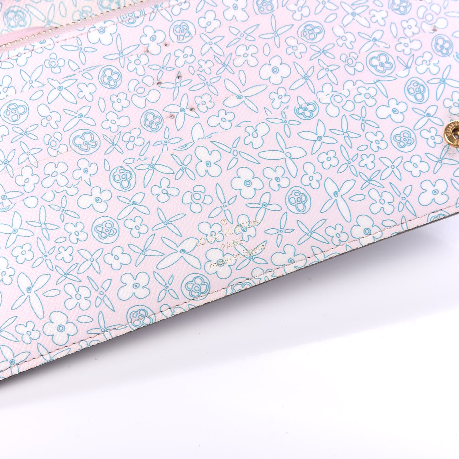 Louis Vuitton Monogram Fleuri Insolite Wallet Rose 7 of 8