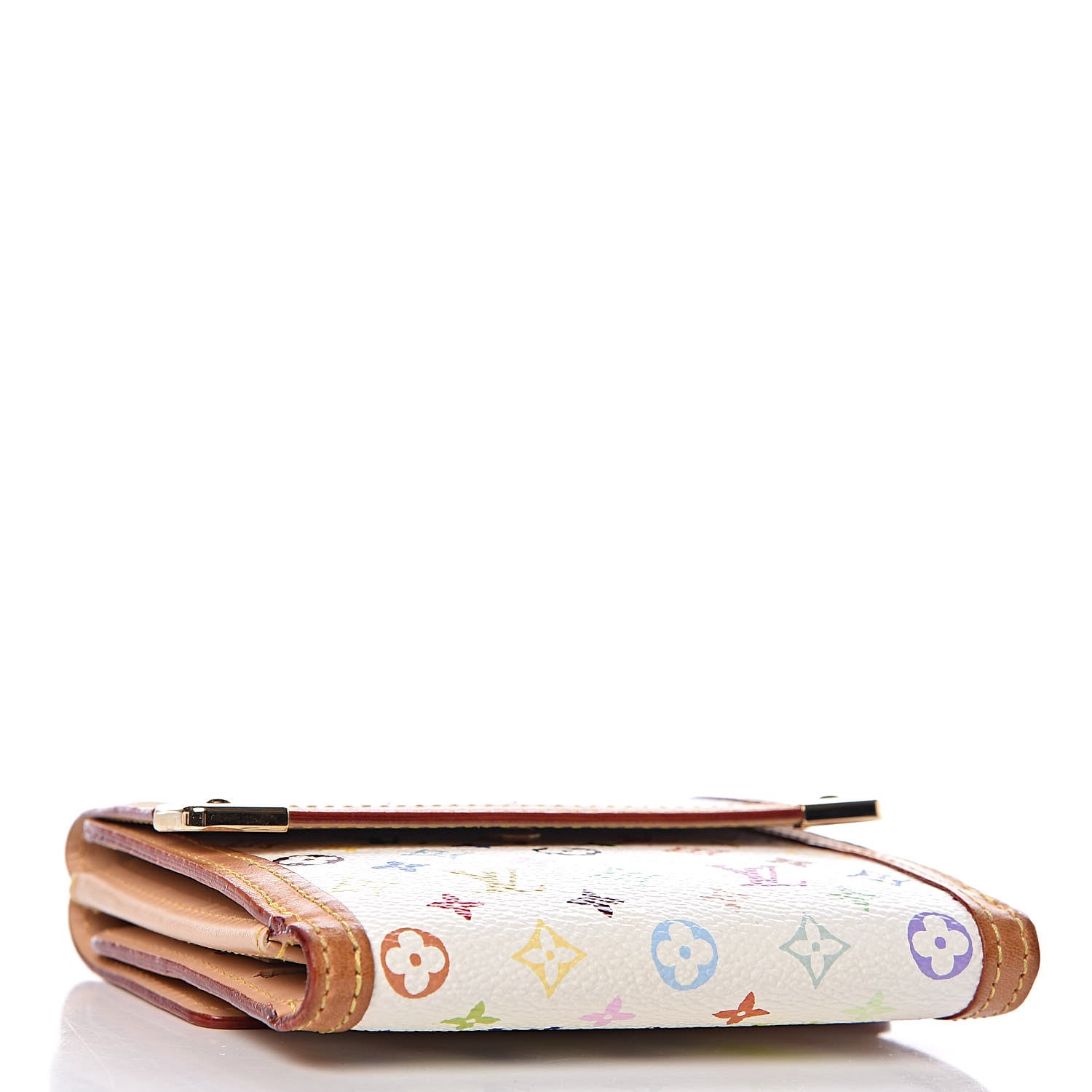 Louis Vuitton Monogram Multicolor Porte-Monnaie Billets Wallet White 4 of 11