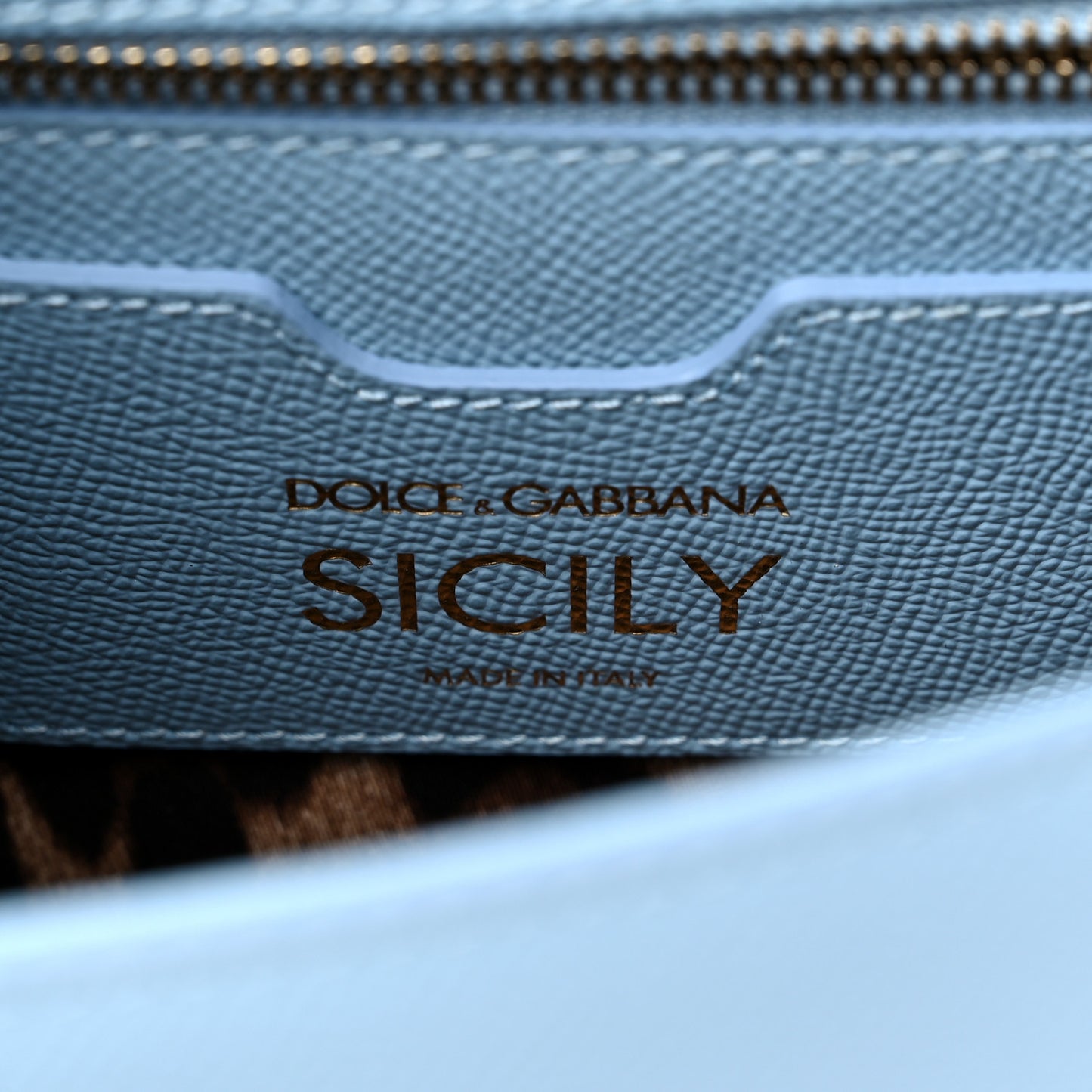 Dauphine Calfskin Miss Sicily Satchel Light Blue