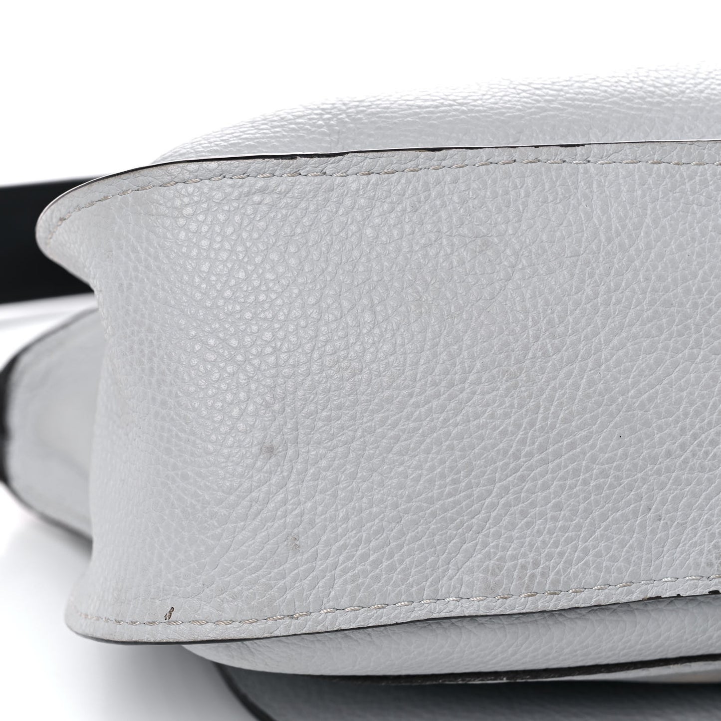 Calfskin Small Marcie Satchel Airy Grey