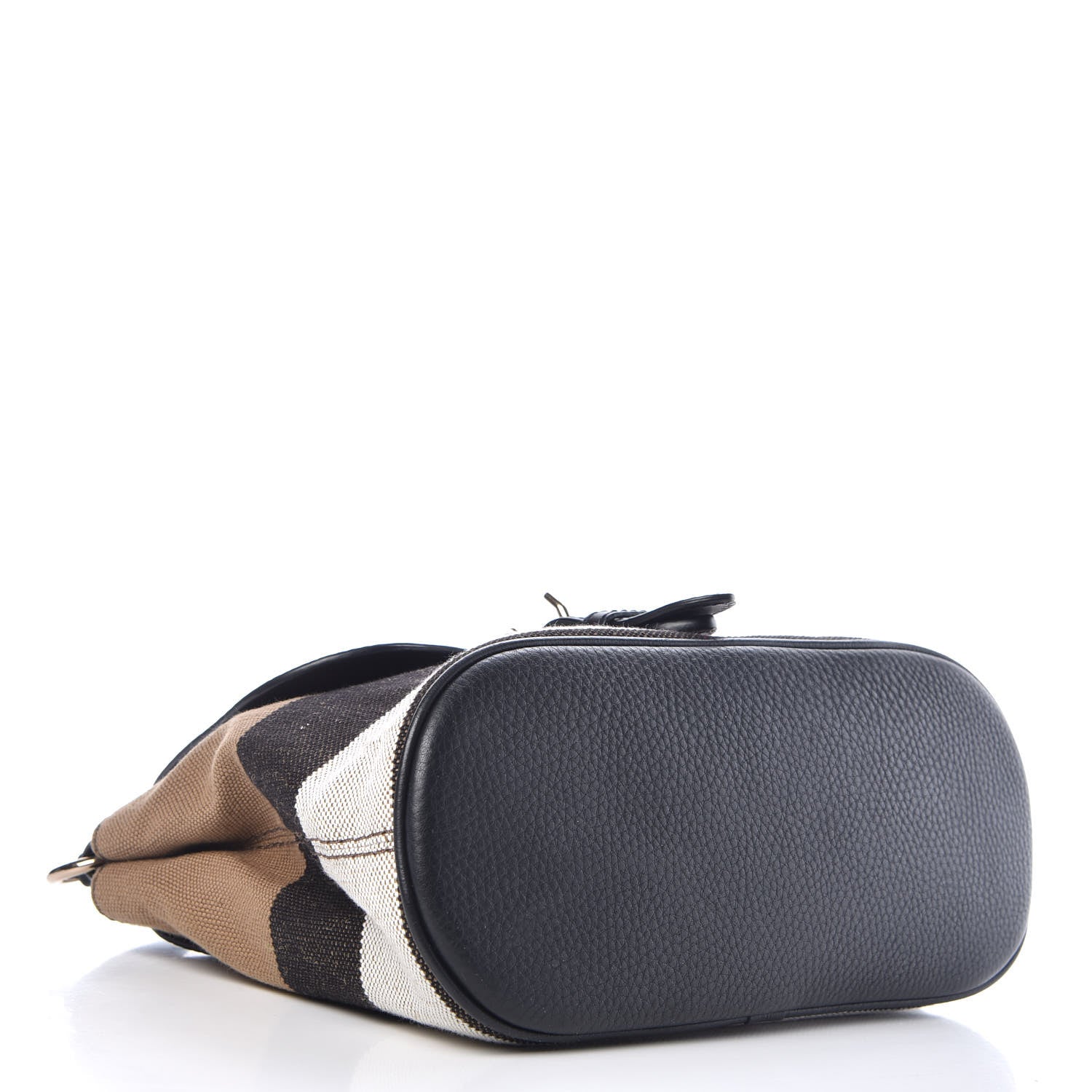 Burberry Mega Check Grainy Calfskin Small Gowan Messenger Bag Black 4 of 15