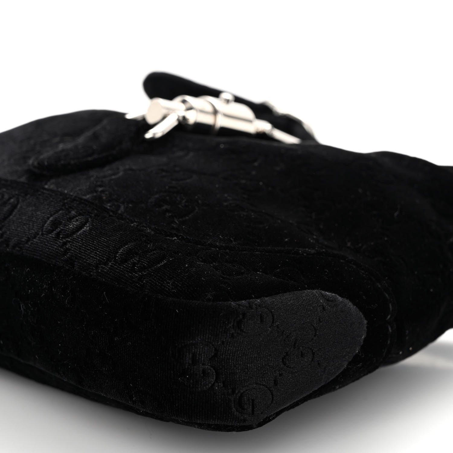 Gucci New Velvet Ashmir GG Monogram Small Jackie 1961 Hobo Black 9 of 9