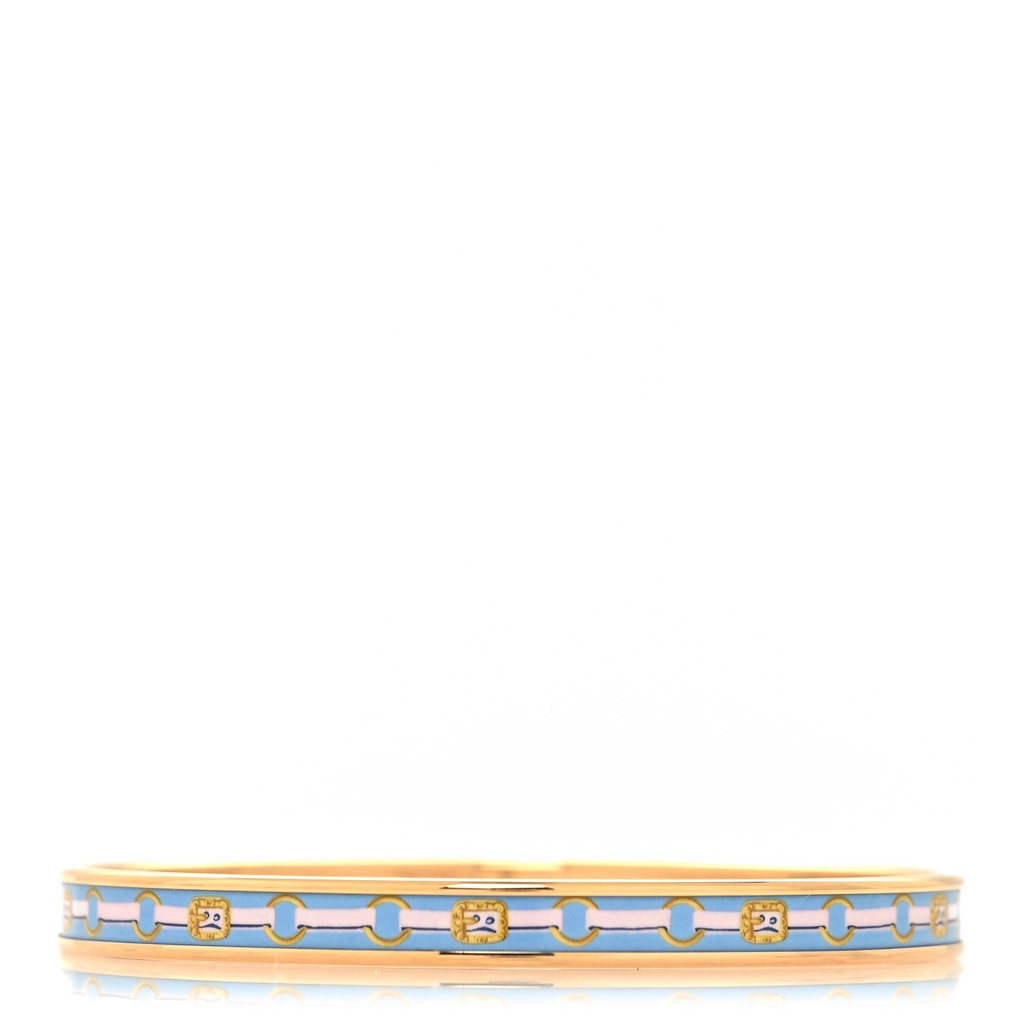 Hermes Enamel Printed Extra Narrow Bracelet 65 3 of 5
