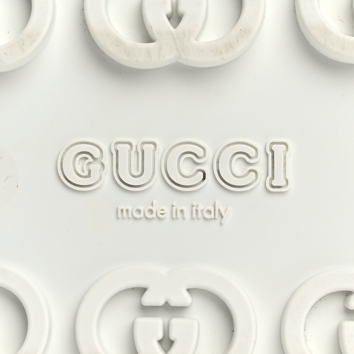 Gucci Soft Rubber Womens Interlocking G Platform 42mm Slide Sandals 39 Off White 7 of 11