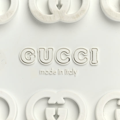 Gucci Soft Rubber Womens Interlocking G Platform 42mm Slide Sandals 39 Off White 7 of 11