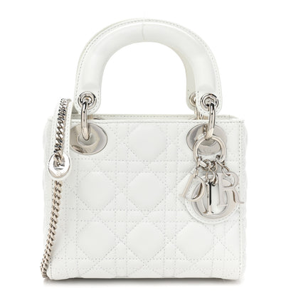 Christian Dior Lambskin Cannage Mini Lady Dior White 1 of 12
