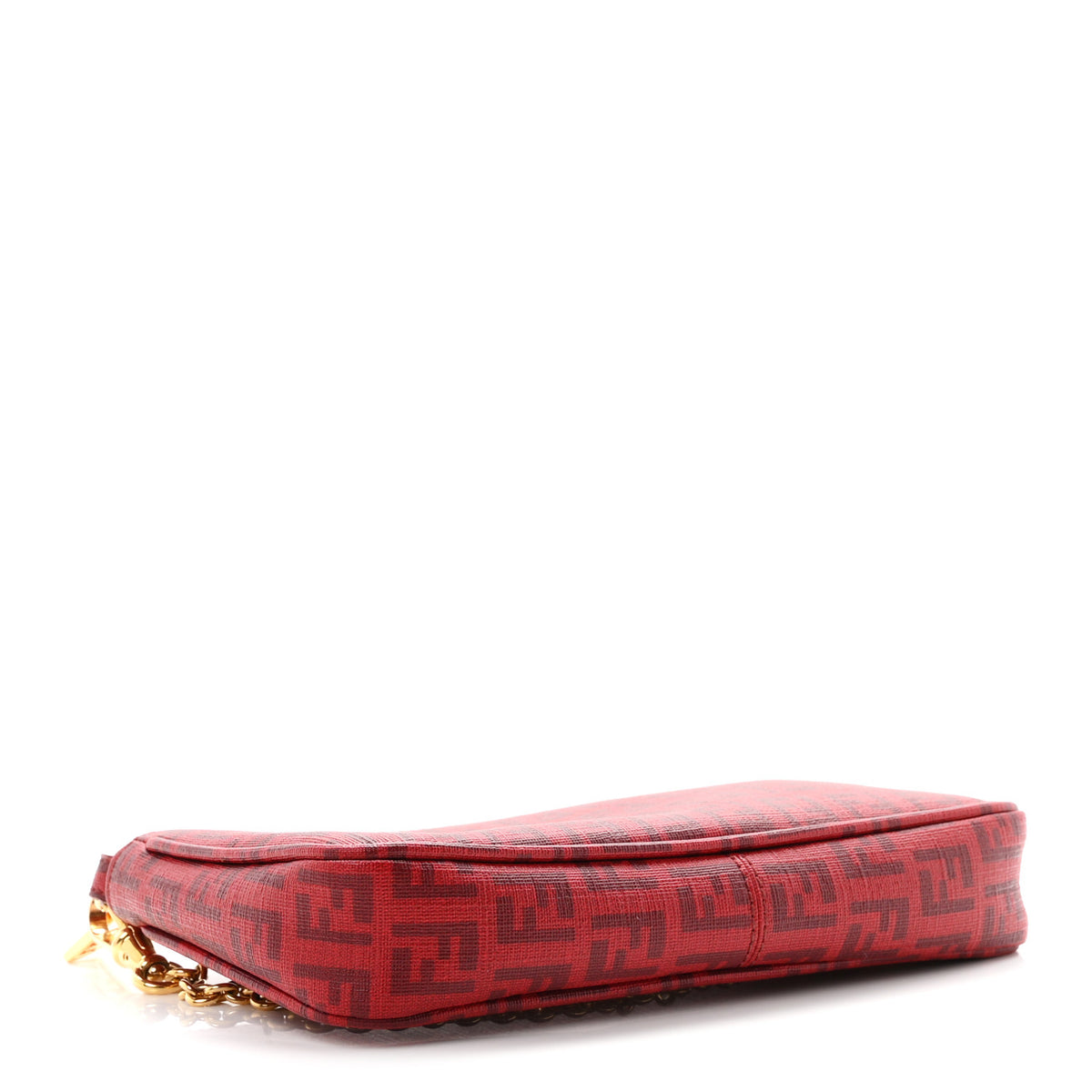 Fendi Zucchino Spalmati Pochette Bordeaux Rubino 3 of 10
