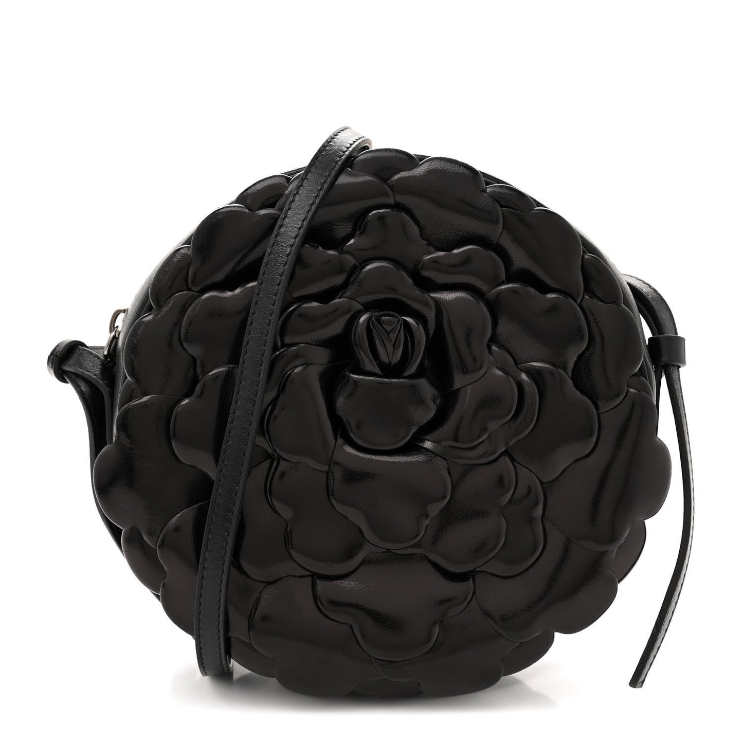 Nappa Atelier 03 Rose Edition Round Crossbody Bag Black