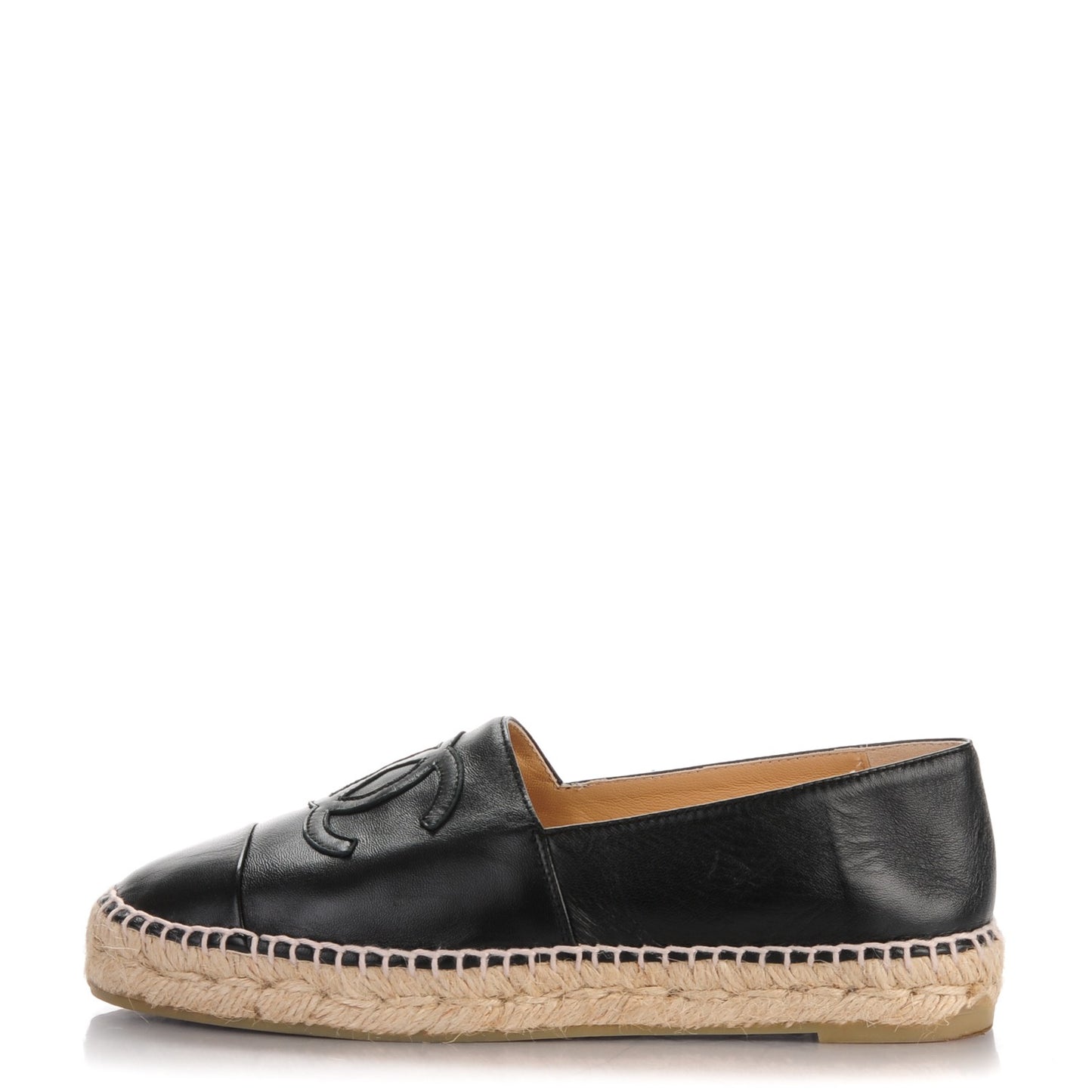 Lambskin CC Espadrilles 37 Black