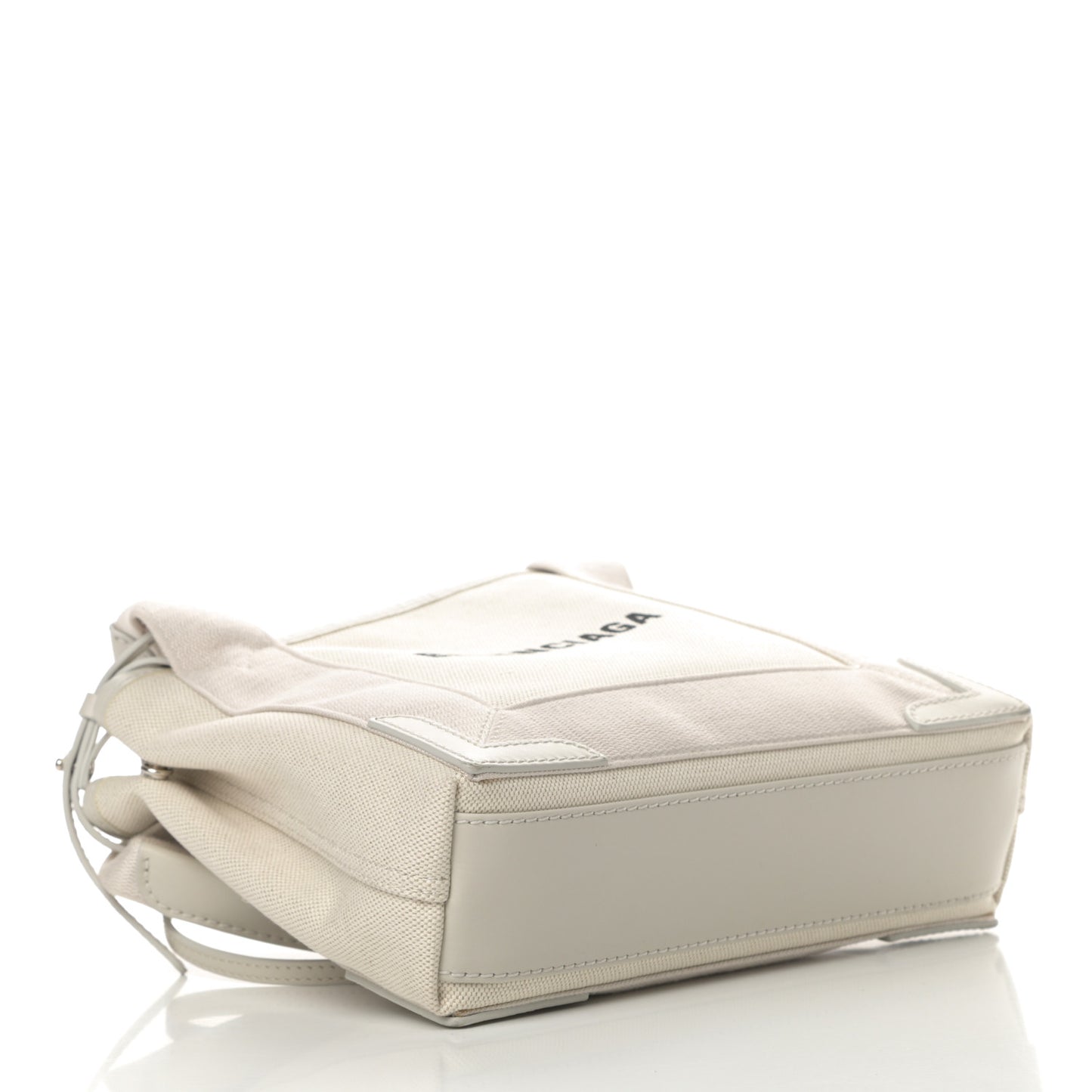 Cotton Canvas Calfskin Navy Cabas XS Natural