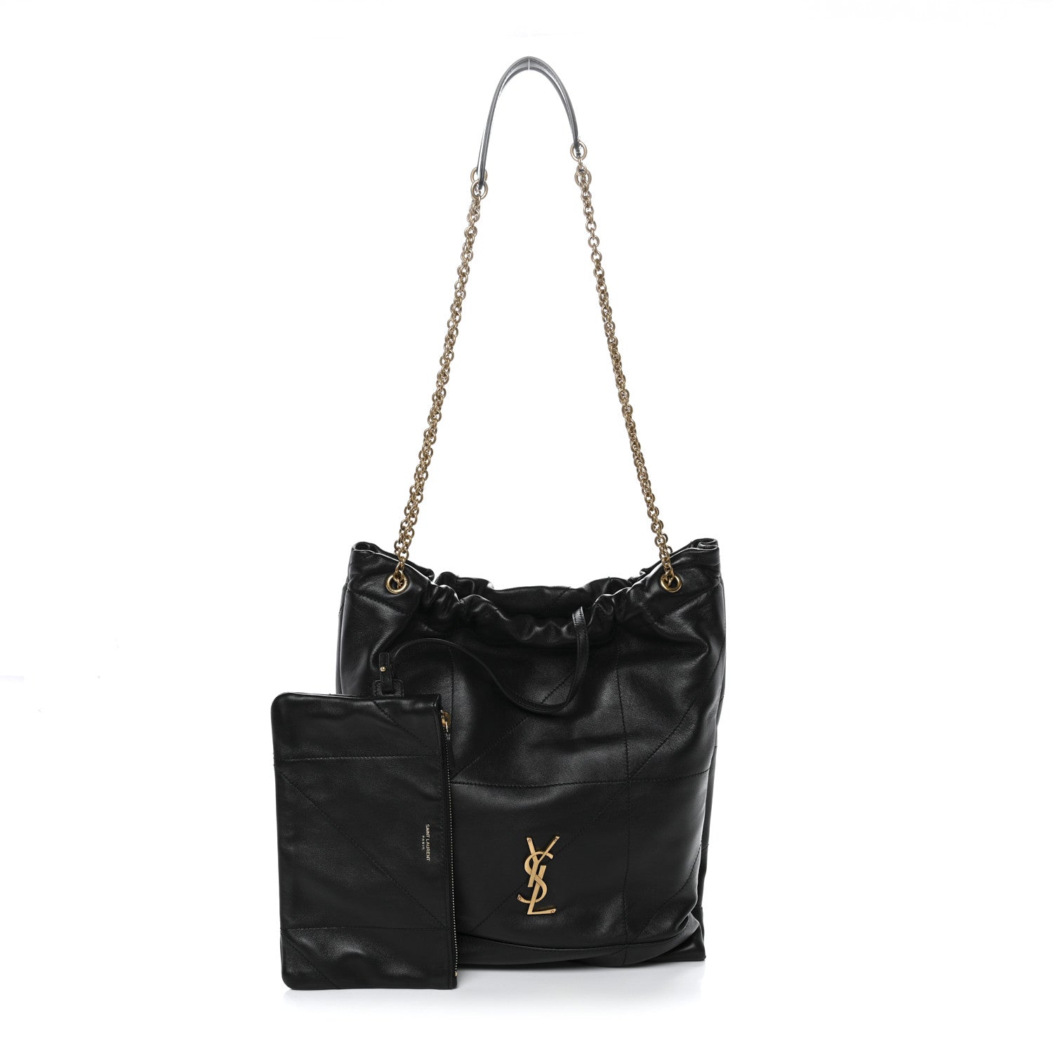 Saint Laurent Lambskin Matelasse Monogram Medium Jamie 4.3 Pochon Black 3 of 11