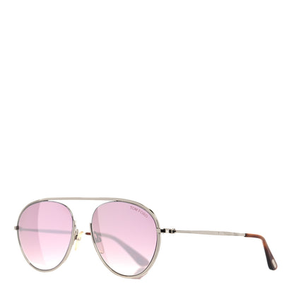 Tom Ford Metal Keith Aviator Sunglasses TF599 Silver 1 of 9