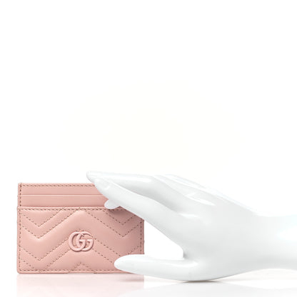 Gucci Calfskin Matelasse Monochrome GG Marmont Card Holder Perfect Pink 2 of 7