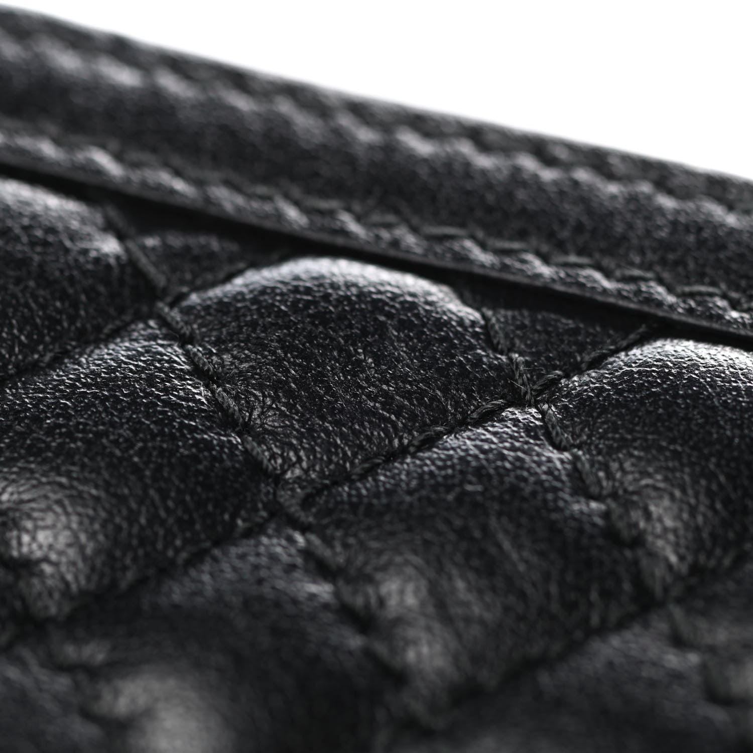 Prada Soft Calfskin Quilted Chain Wallet Black 16 of 17