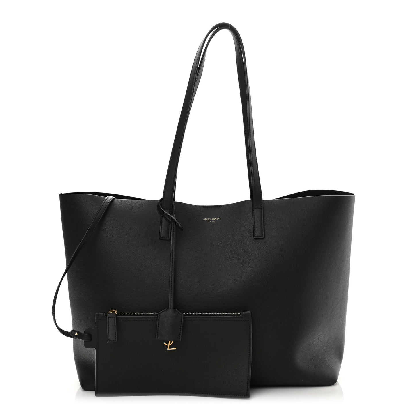 Calfskin Large Shopping Tote Black