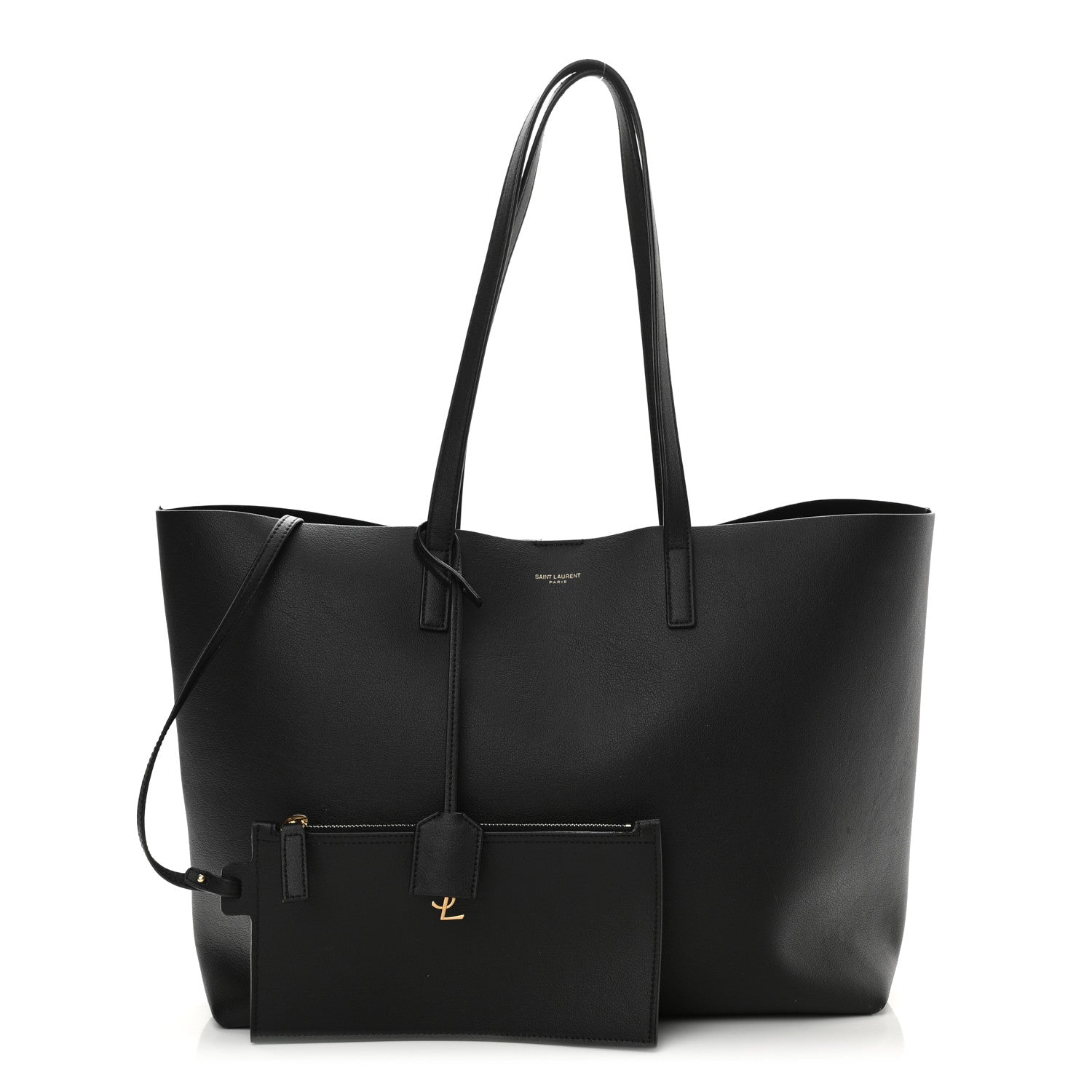 Saint Laurent Calfskin Large Shopping Tote Black 1 of 8