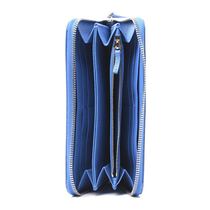 Fendi Vitello Elite Crystal Eye Monster Zip Around Wallet Royal Blue Papavero Multicolor 4 of 10