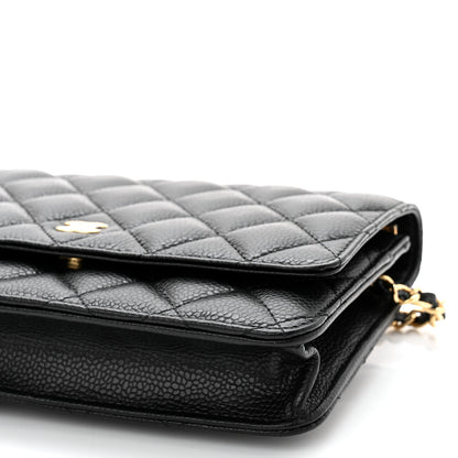 Chanel Caviar Quilted Wallet On Chain WOC Black 11 of 12