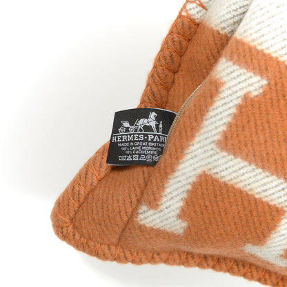 Hermes Wool Cashmere Avalon Pillow PM Ecru Potiron 3 of 3