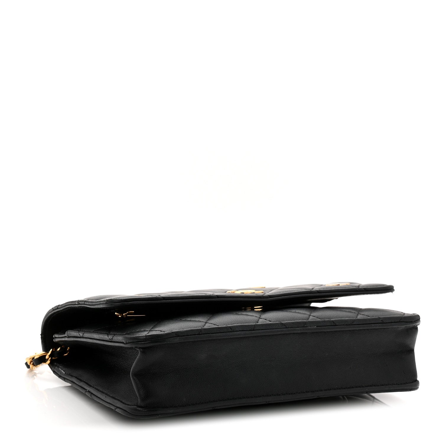 Chanel Lambskin Quilted Enamel Coco Casino Wallet On Chain WOC Black 4 of 15