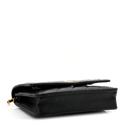 Chanel Lambskin Quilted Enamel Coco Casino Wallet On Chain WOC Black 4 of 15