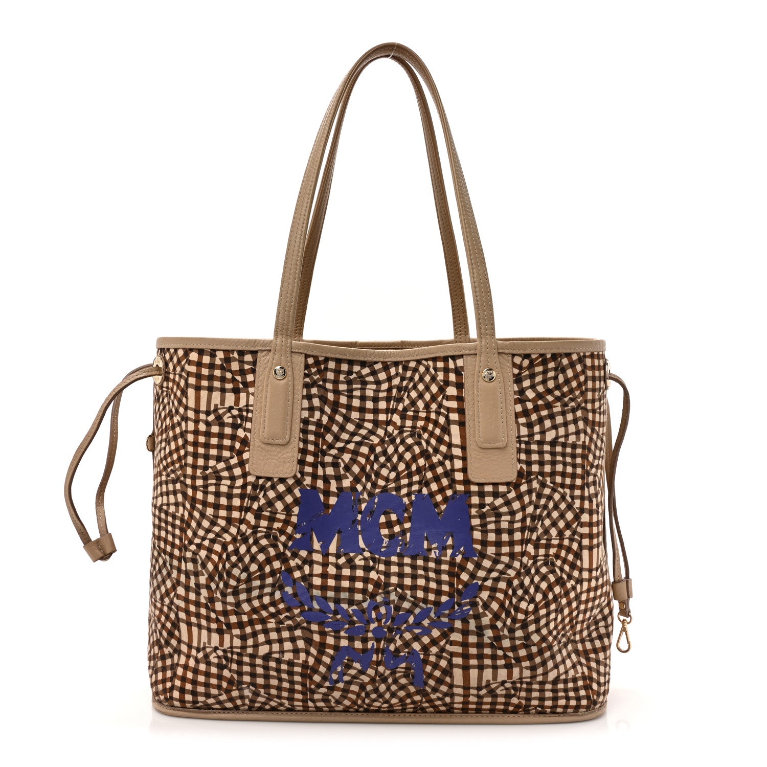 MCM Visetos Medium Liz Reversible Shopper Tote Beige 3 of 28