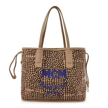 MCM Visetos Medium Liz Reversible Shopper Tote Beige 3 of 28