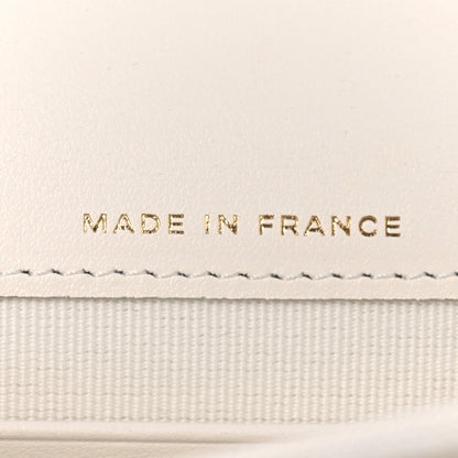 Chanel Shiny Caviar Quilted Flap Charm Wallet On Chain WOC White 7 of 13