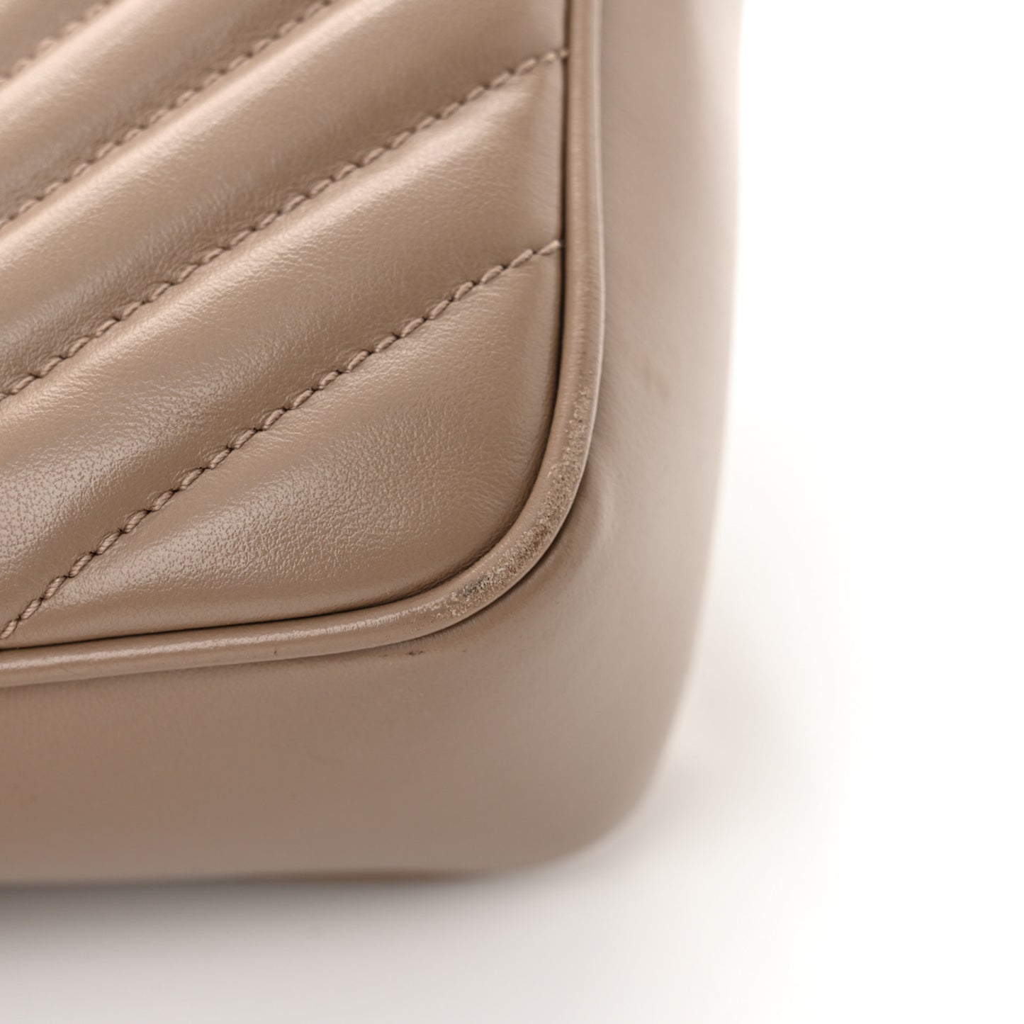 Calfskin Matelasse Monogram Lou Camera Bag Taupe