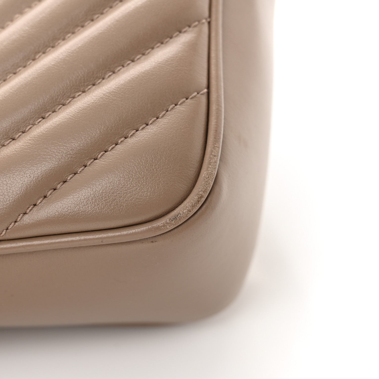 Saint Laurent Calfskin Matelasse Monogram Lou Camera Bag Taupe 11 of 13
