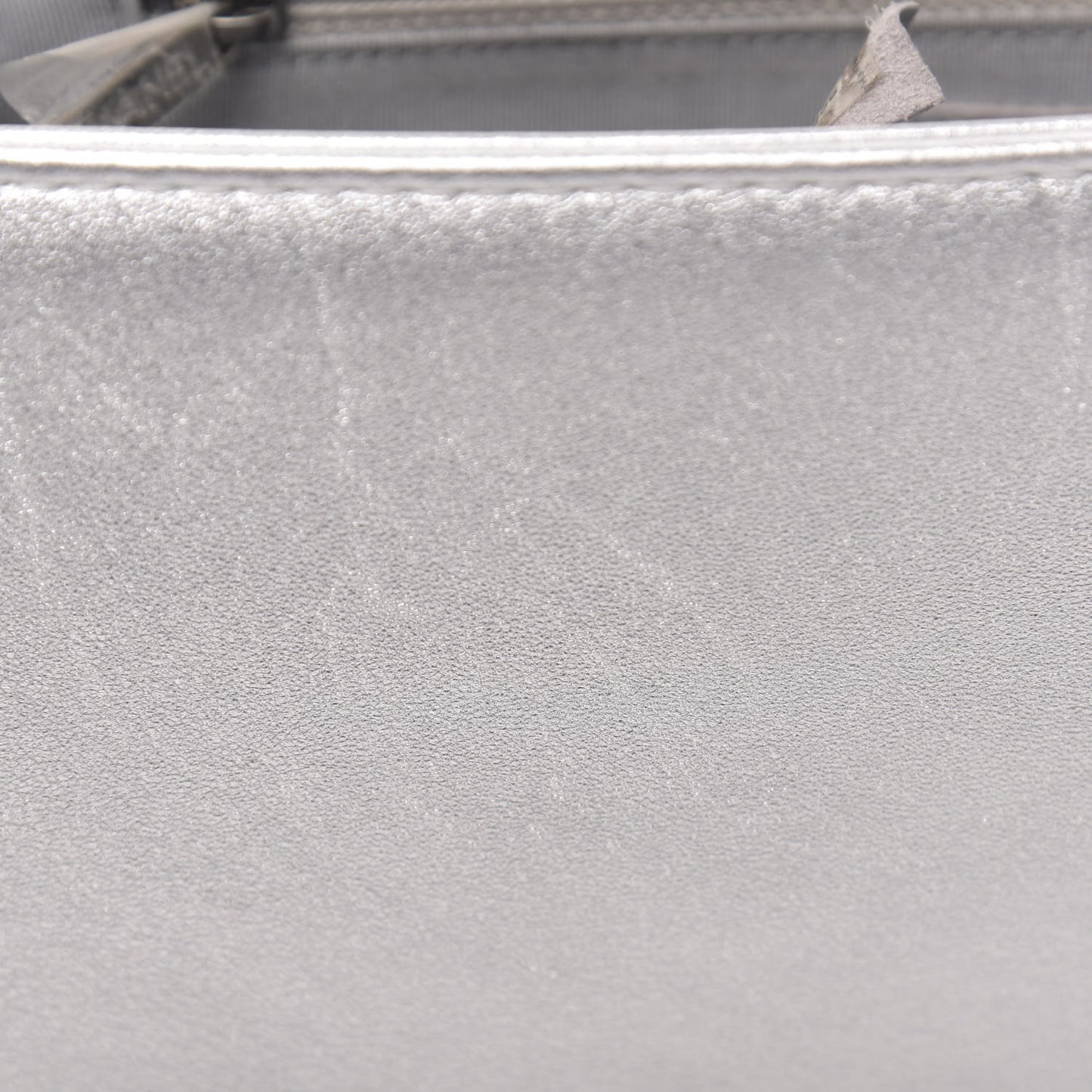 Metallic Lambskin Perforated New Medium Boy Flap Silver