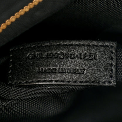 Saint Laurent SAINT LAURENT Embroidered Cotton Linen Rive Gauche Noe Tote Natural Black 7 of 10
