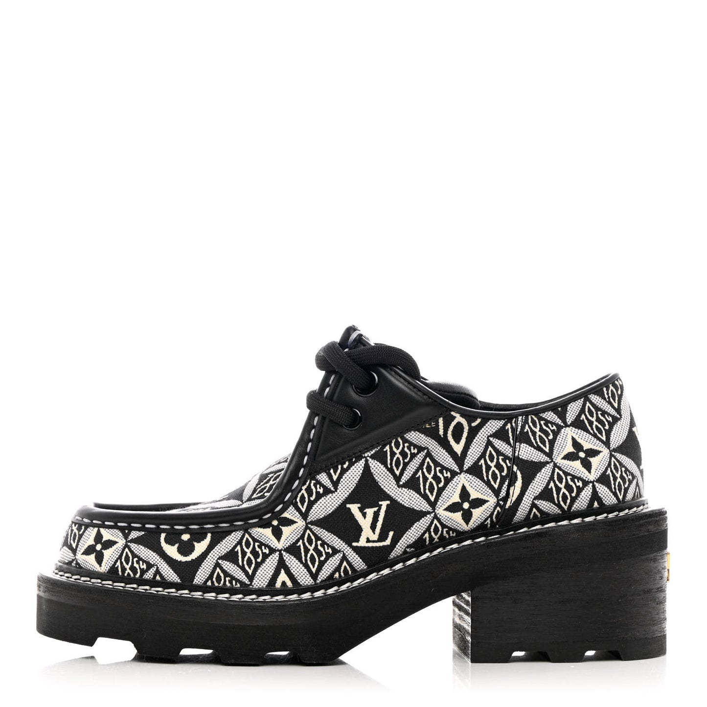 Jacquard Calfskin Since 1854 Beaubourg Platform Derby 37 Gray