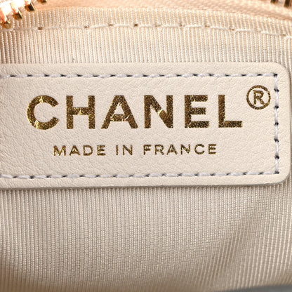Chanel Calfskin Coco Beach Ball Bag White Black 6 of 12