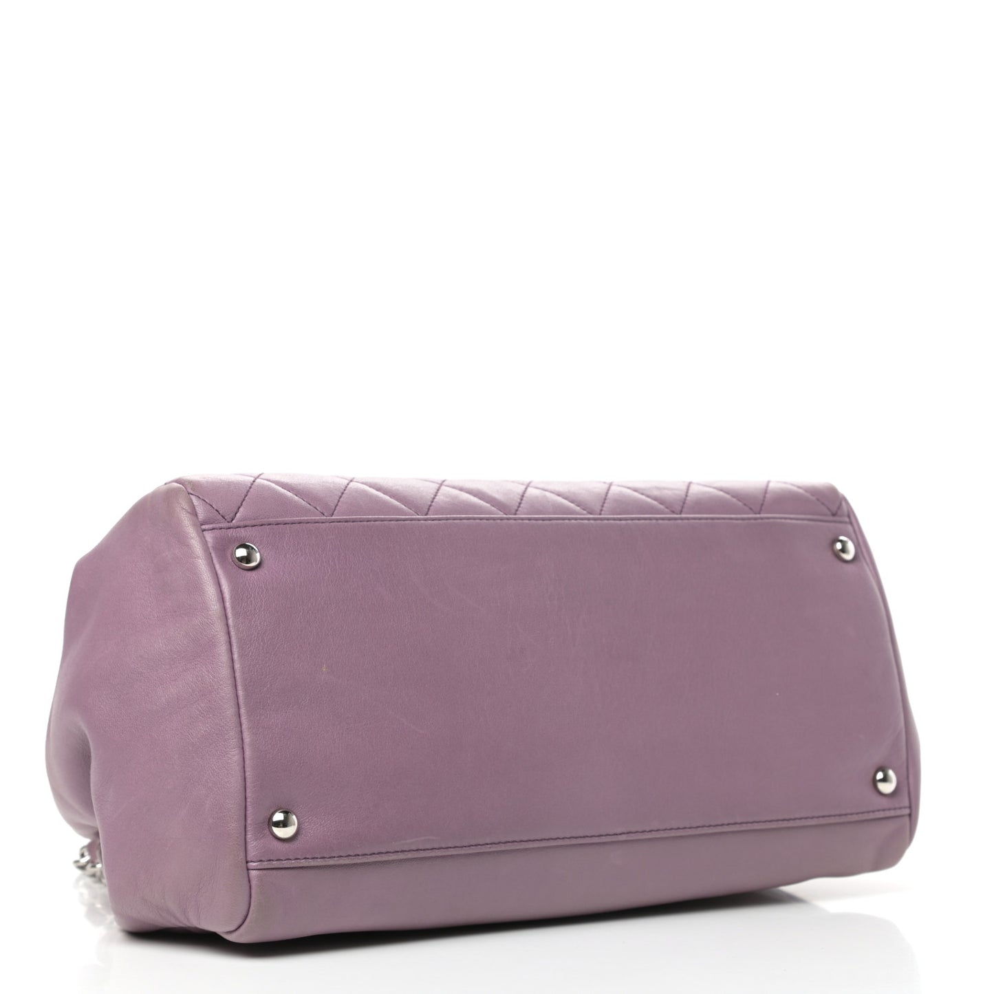 Lambskin Quilted CC Flap Light Purple