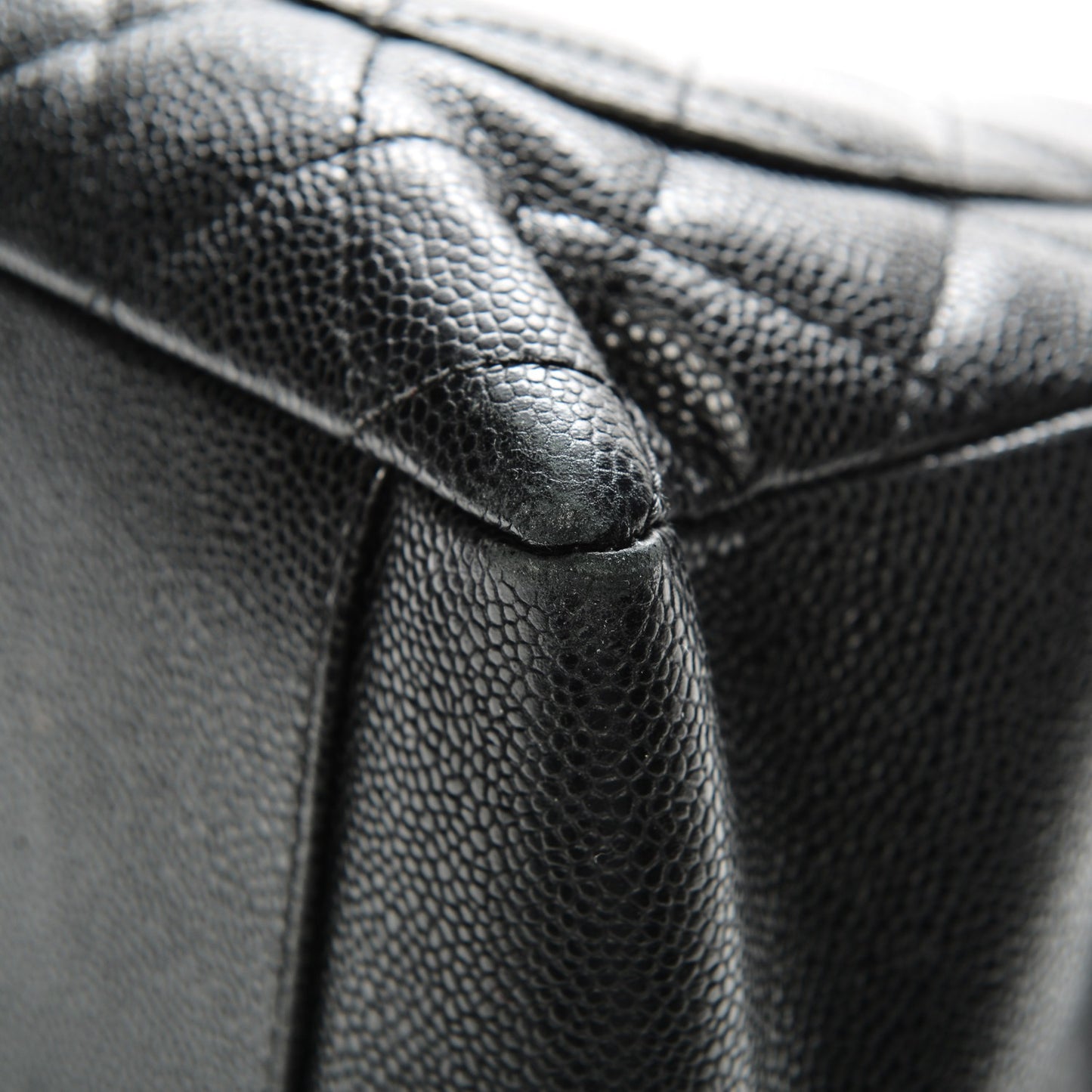 Caviar Quilted Grand Shopping Tote GST Black