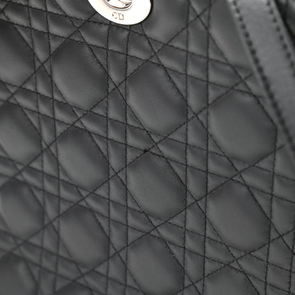 Christian Dior Lambskin Cannage Large Lady Dior Grey 13 of 15
