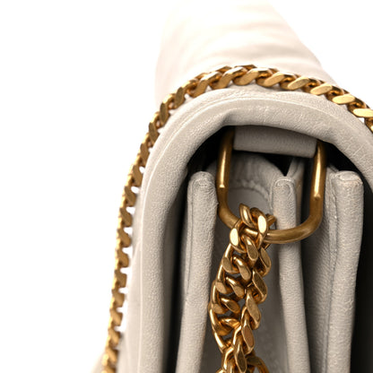 Saint Laurent Lambskin Quilted Small Becky Chain Bag Blanc Vintage 20 of 21