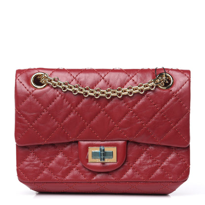 Chanel Aged Calfskin Quilted 2.55 Reissue Mini Flap Red 1 of 8