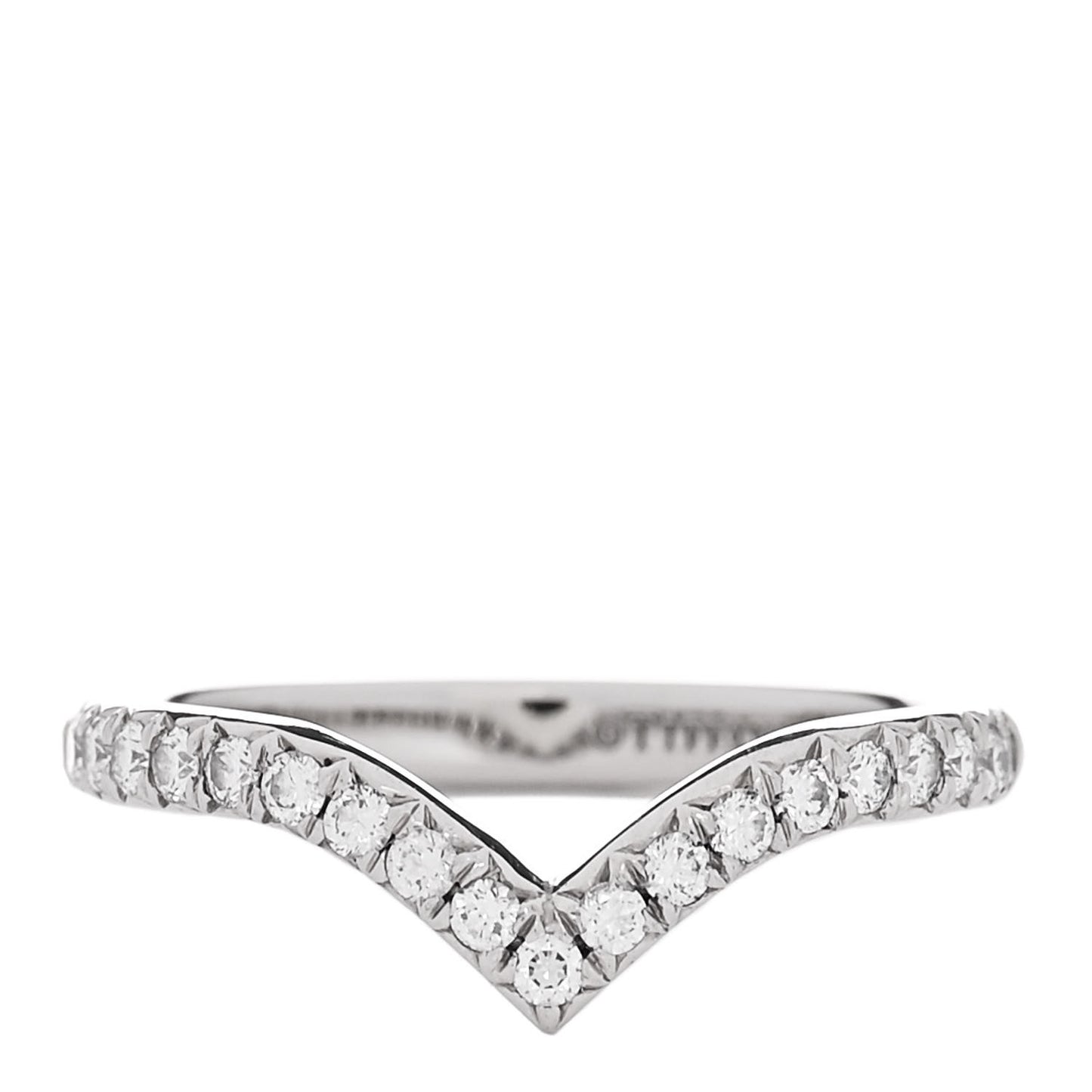 Platinum Diamond Soleste V Band Ring 45 3.25
