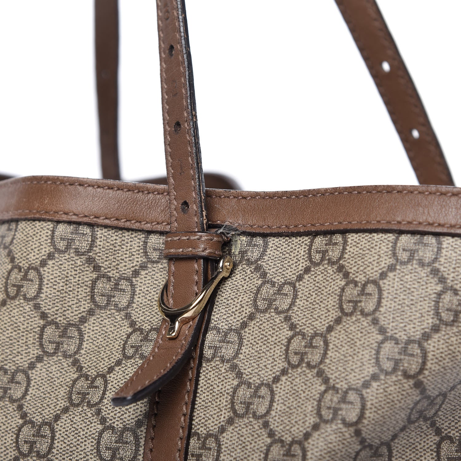 Gucci GG Supreme Monogram Medium Nice Tote Brown 12 of 17