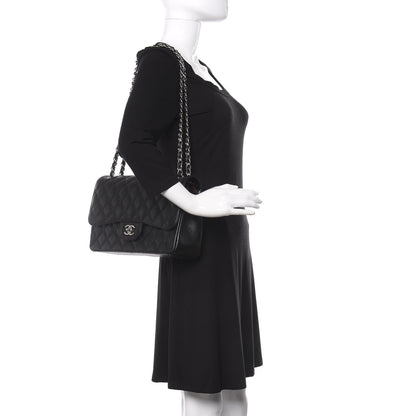 Chanel Caviar Quilted Jumbo Double Flap Black 2 of 10
